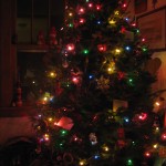 Glowing nighttime Christmas Tree