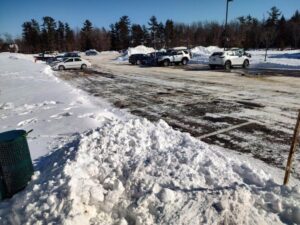 cleared parking lot