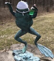 Frog Statue Fun
