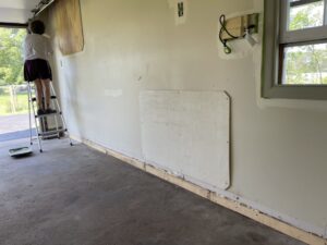 Repaired lower wall