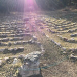 Light filters on labyrinth at Terra Sancta