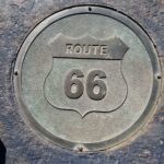 Iconic plaque of Route 66