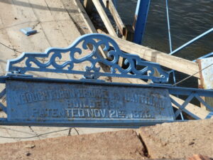 Patented inscription of Blue Bridge. 1876