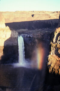 Stunning falls and rainbow at Palouse, WA