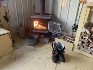 Woodstove burning