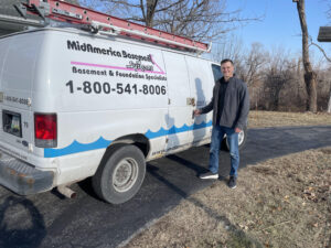 MidAmerica Basement Systems truck.